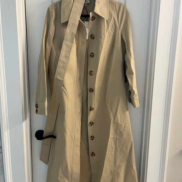 Tuckernuck Cream Trench Coat Classic Design Full Length - Picture 2 of 3